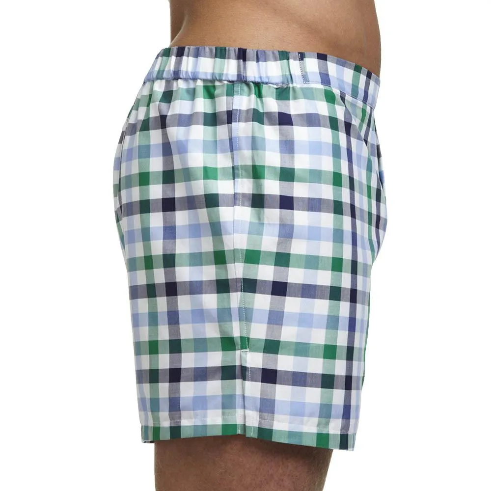 Slim-Fit Boxers Green/Blue Check