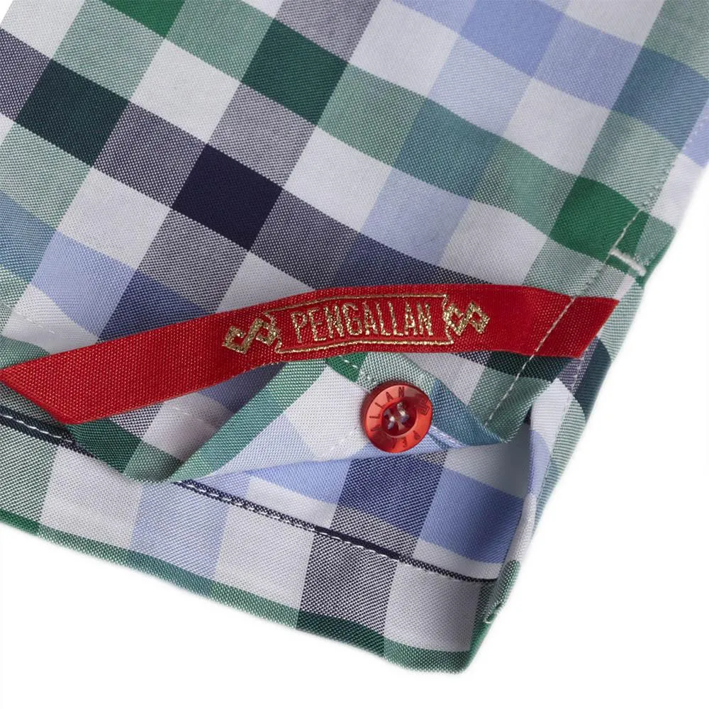 Slim-Fit Boxers Green/Blue Check