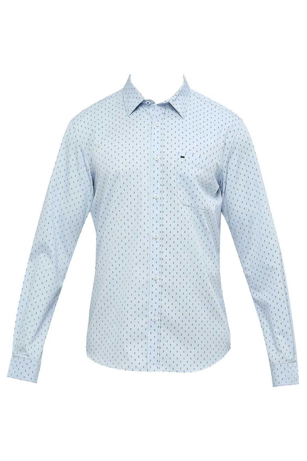 Slim Fit Cotton Polyester Cavalry Printed Shirt