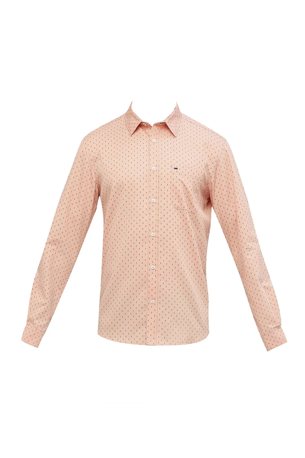 Slim Fit Cotton Polyester Cavalry Printed Shirt