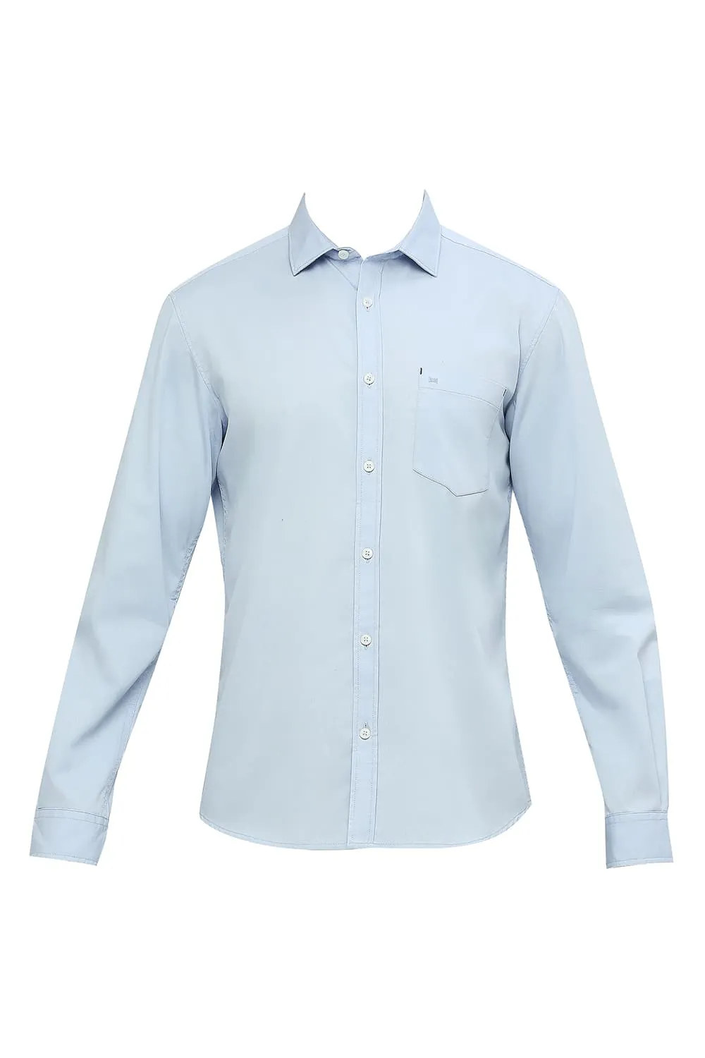 Slim Fit Cotton Polyester Cavalry Twill Shirt