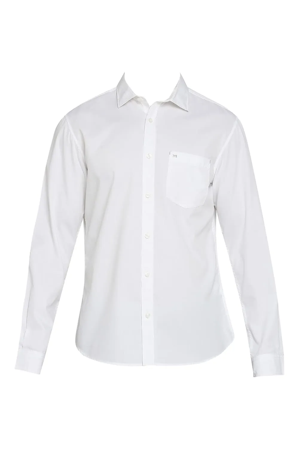 Slim Fit Cotton Polyester Cavalry Twill Shirt