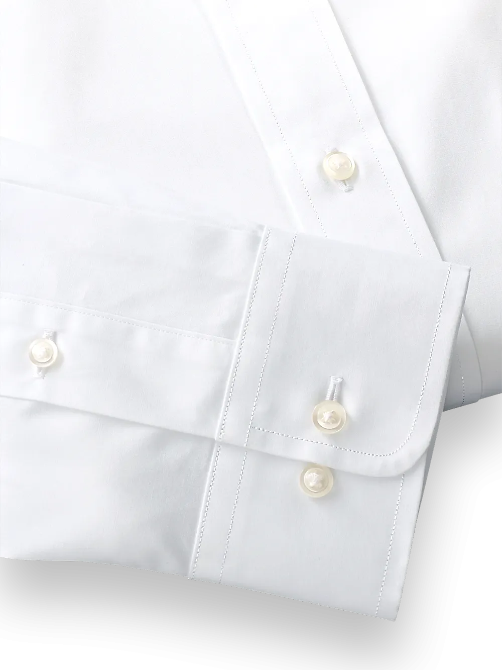 Slim Fit Pure Cotton Broadcloth Solid Color Button Down Collar Dress Shirt - Blue