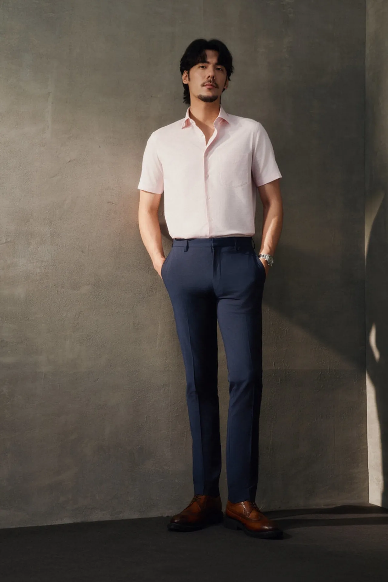 Soft Touch Multi-Way Stretch Slim Fit Twill Suit Pants