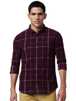 Spykar Red Checked Shirt For Men