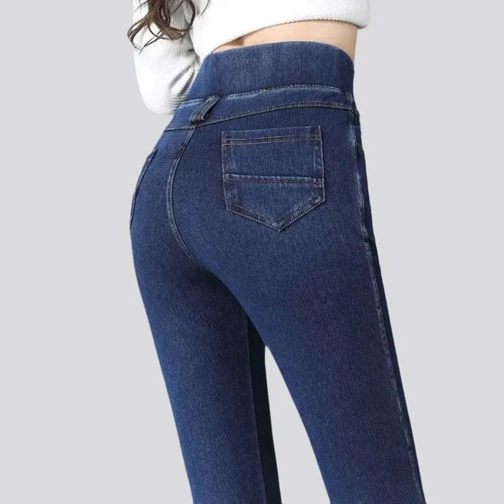 Stonewashed women's casual jeans