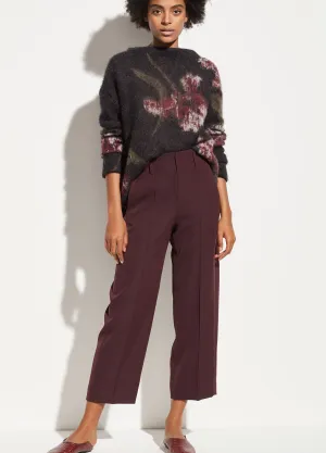 Straight Cropped Pant in Dahlia Wine