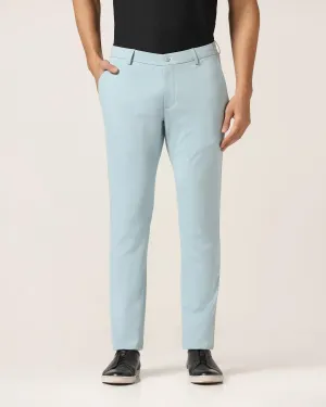 TechPro Slim Fit B-91 Casual Ice Blue Solid Khakis - Ziea