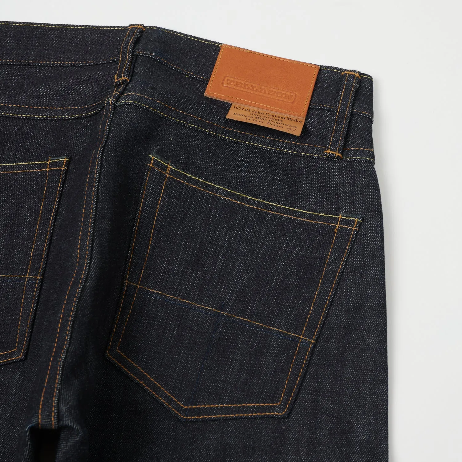 Tellason John Graham Mellor 14.75oz Slim Straight Jean - Cone Mills