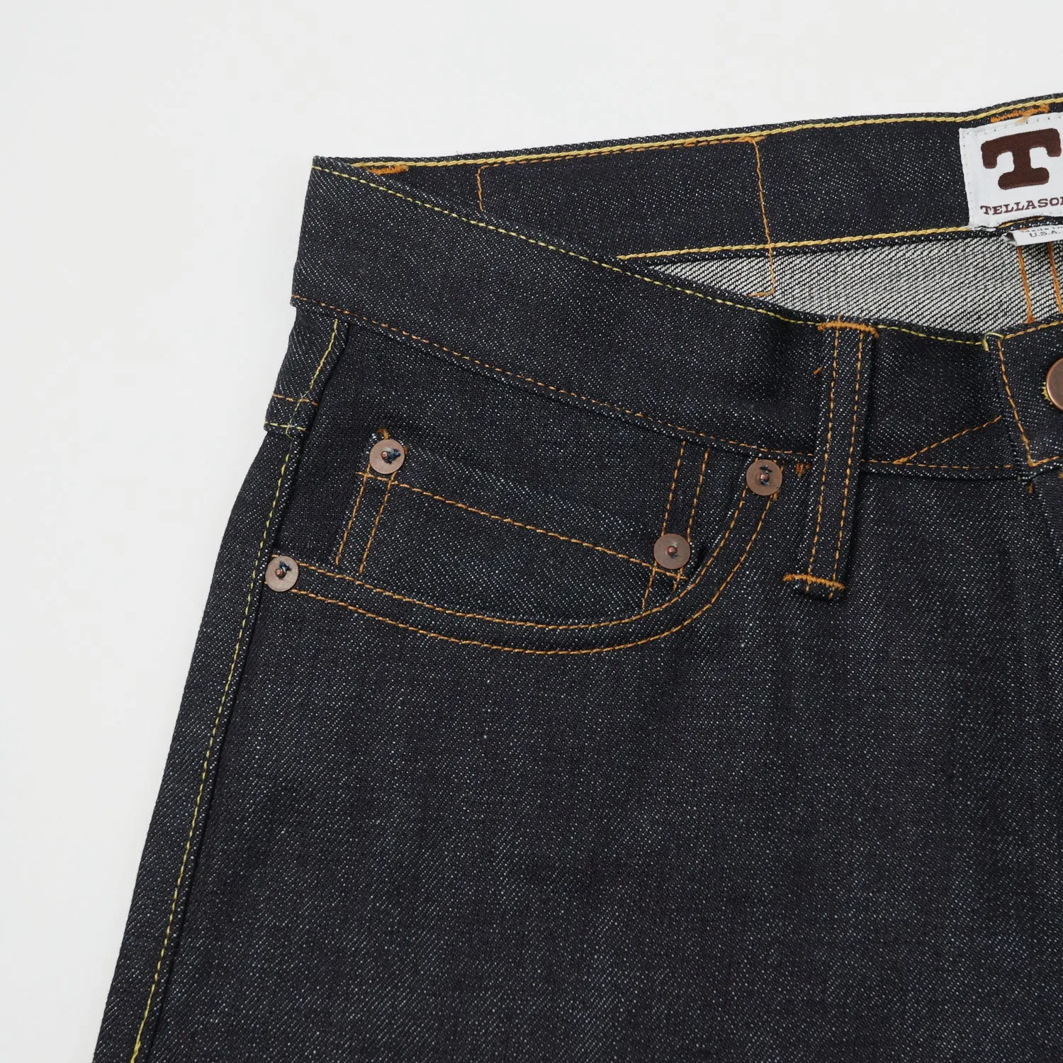 Tellason John Graham Mellor 14.75oz Slim Straight Jean - Cone Mills