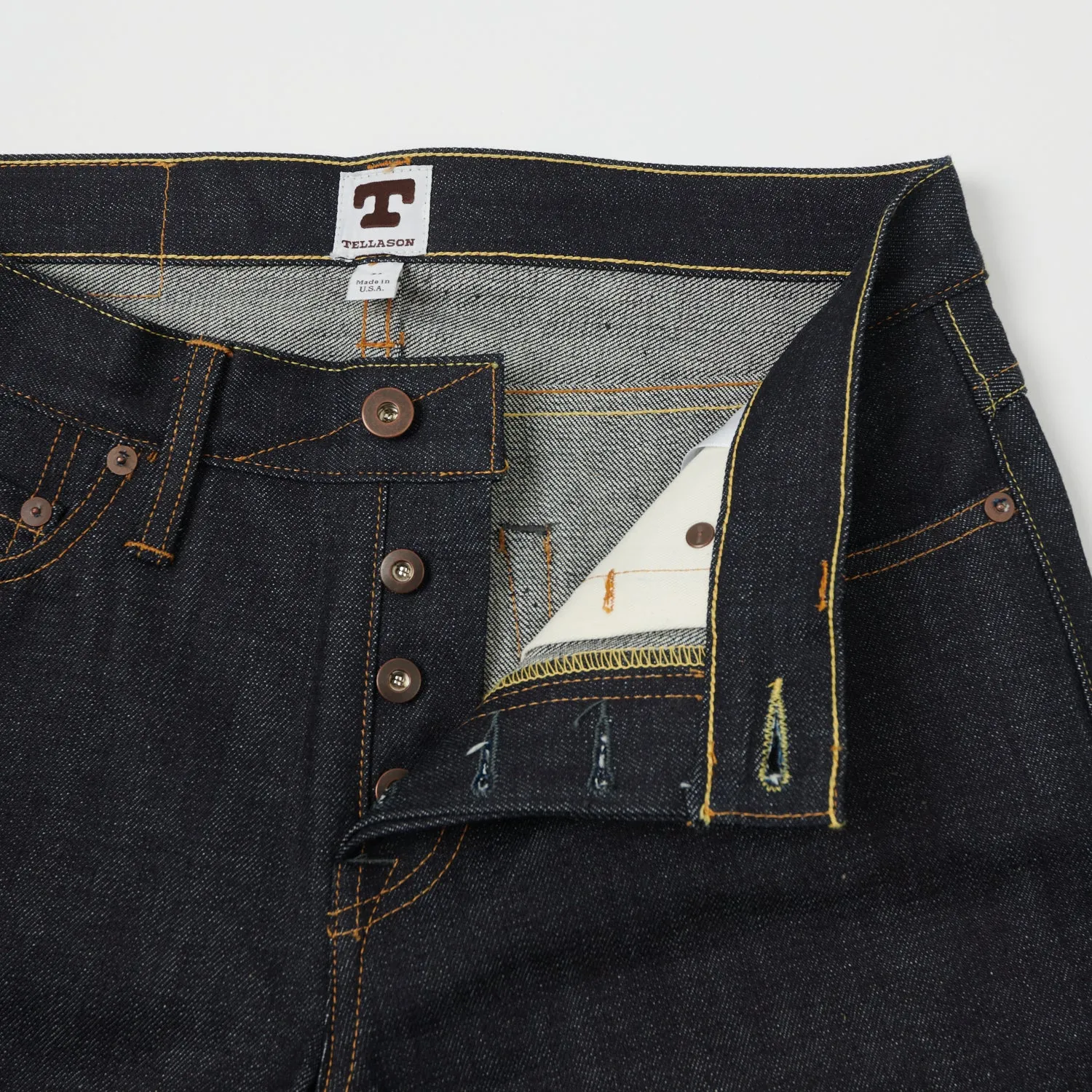 Tellason John Graham Mellor 14.75oz Slim Straight Jean - Cone Mills