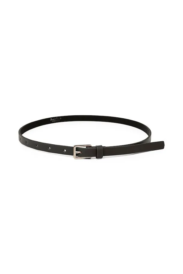 The Charissa Leather Belt by Part Two - Black