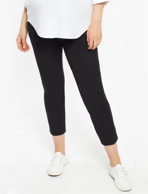 The Curie Secret Fit Belly Twill Slim Ankle Maternity Pant in Black