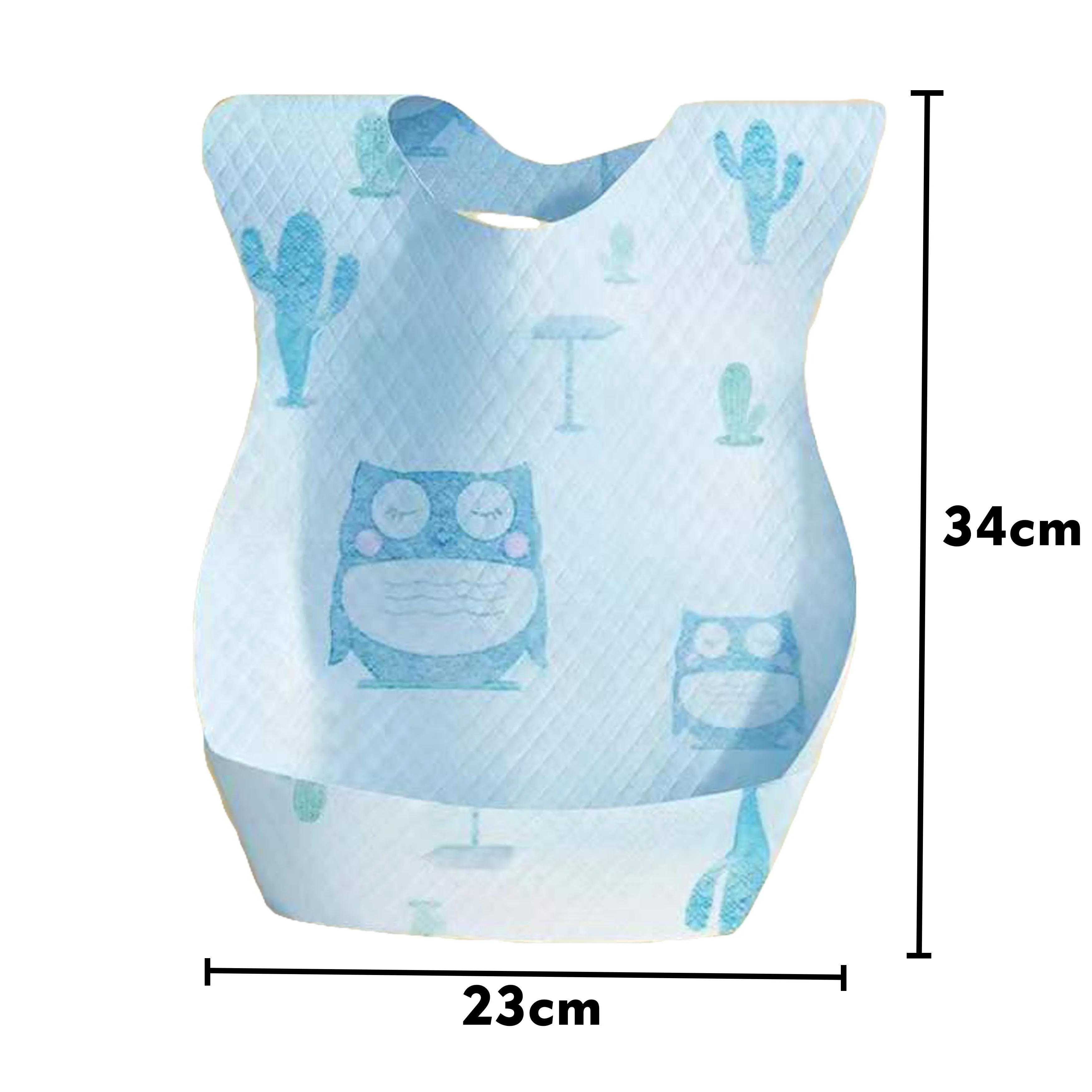 THE LITTLE LOOKERS Disposable/Use & Throw Baby Bibs/Apron for Feeding/Burp/Drool | Stick on Tape Closure| Travel & Eco-Friendly Baby Bibs for Newborns/Infants/Toddlers (Multi -Pack of 40)