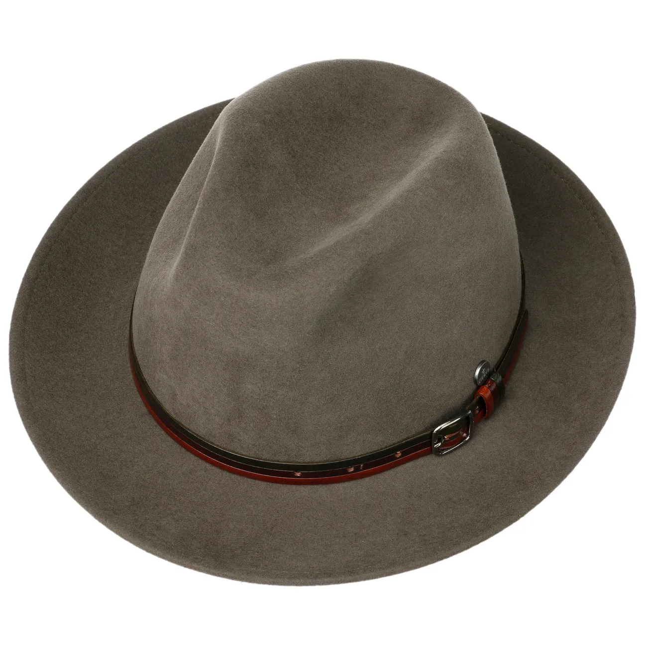 Time-Honored Wool Hat With Leather Band Fedora Hat