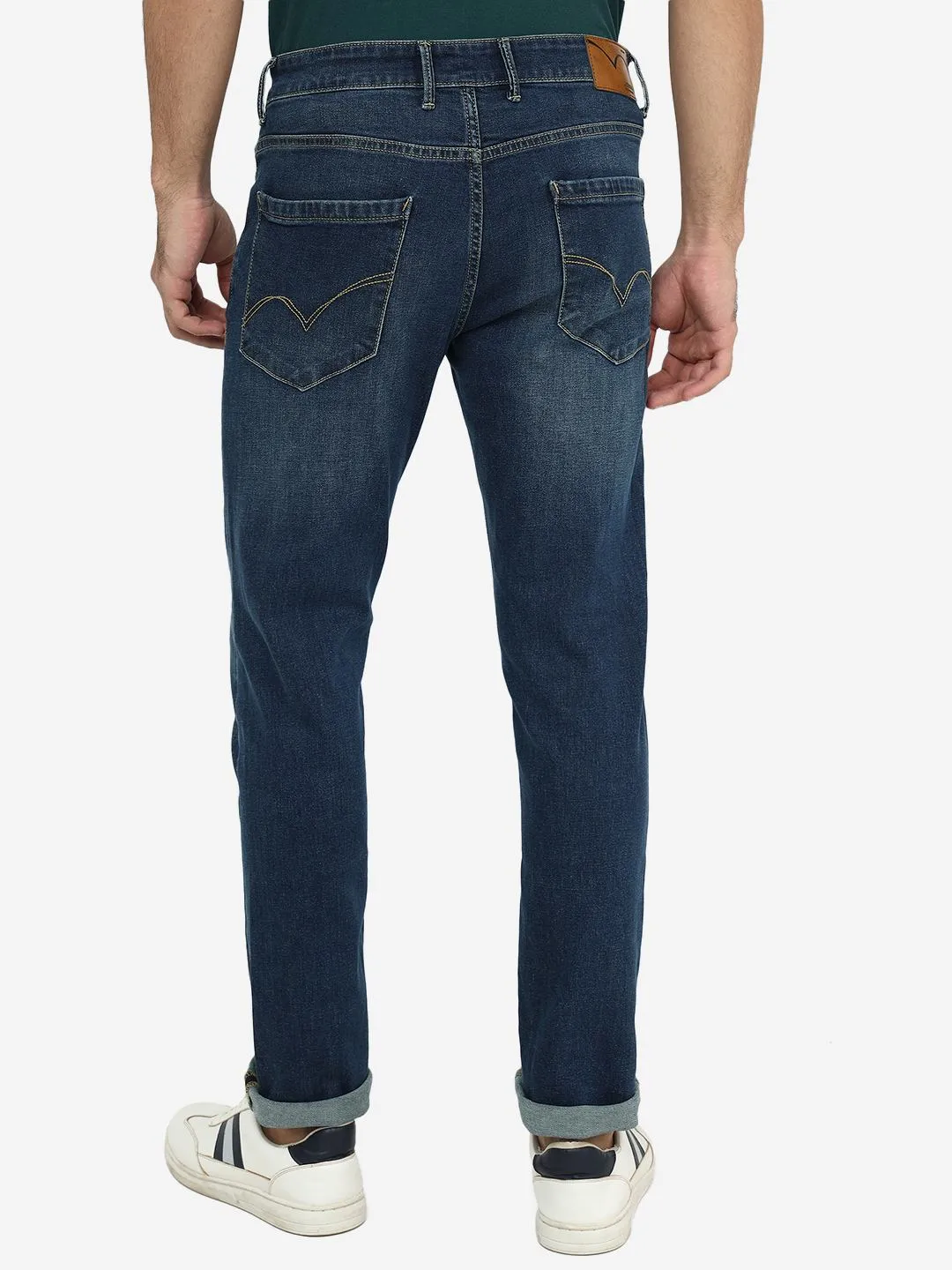 Tinted Blue Washed Slim Fit Jeans | JadeBlue