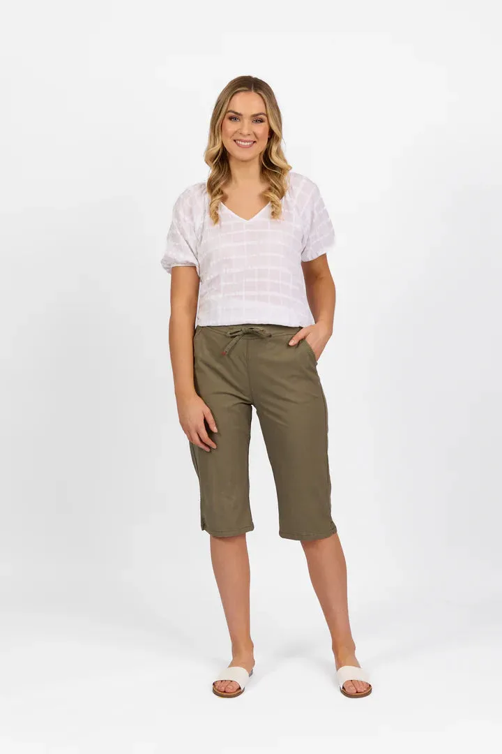 Vassalli Slim Leg Pant - Army