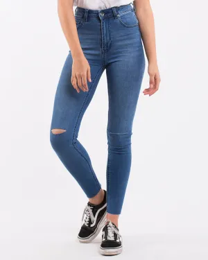 Vice High Skinny Jean Blue Dime Slash