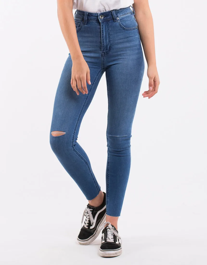 Vice High Skinny Jean Blue Dime Slash