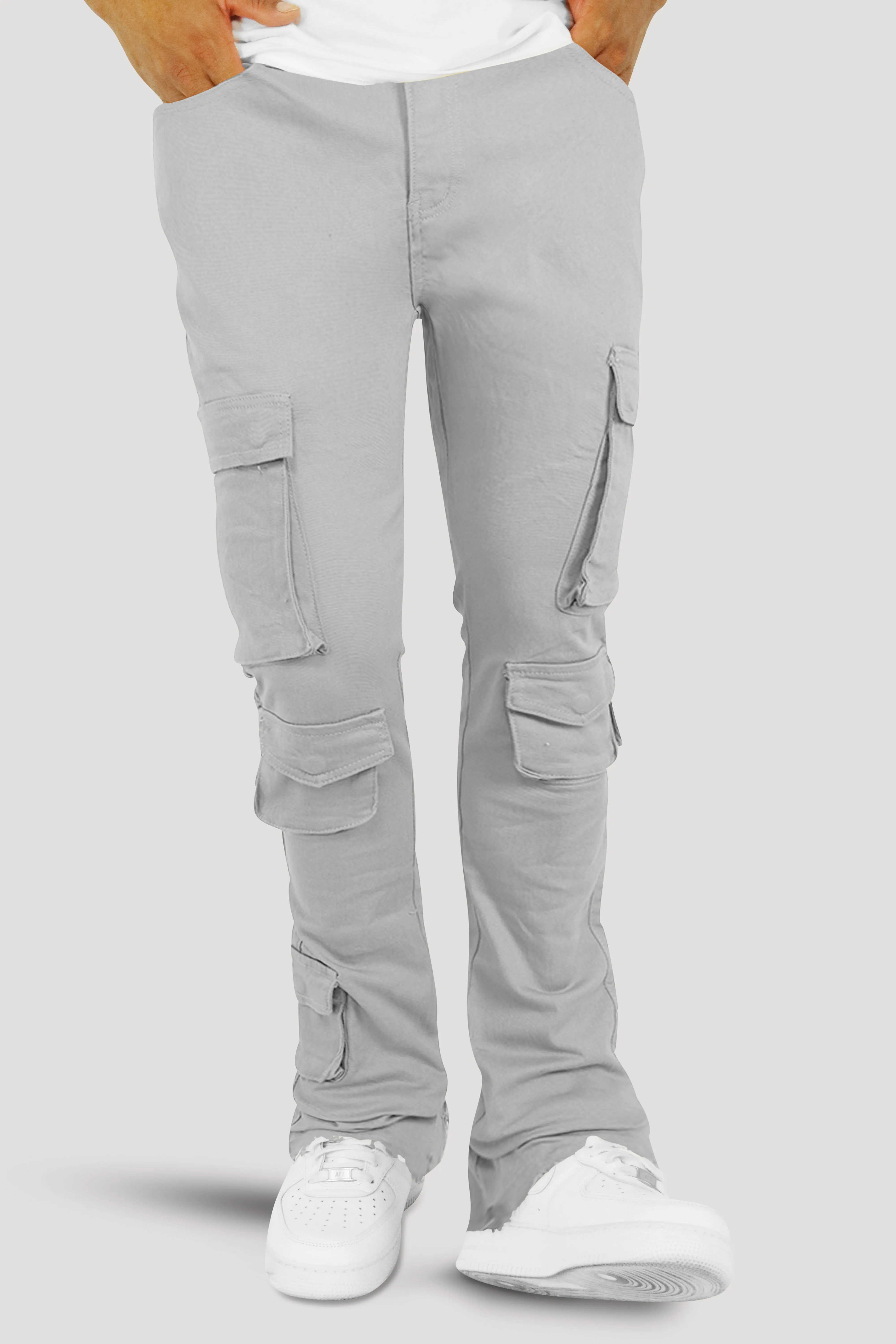 Vortex Cargo Stacked Denim (Grey)