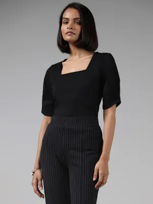 Wardrobe Solid Black Top