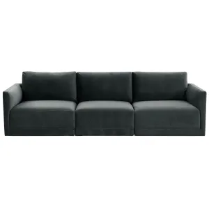 Willow 3 Piece Modular Sofa, Charcoal