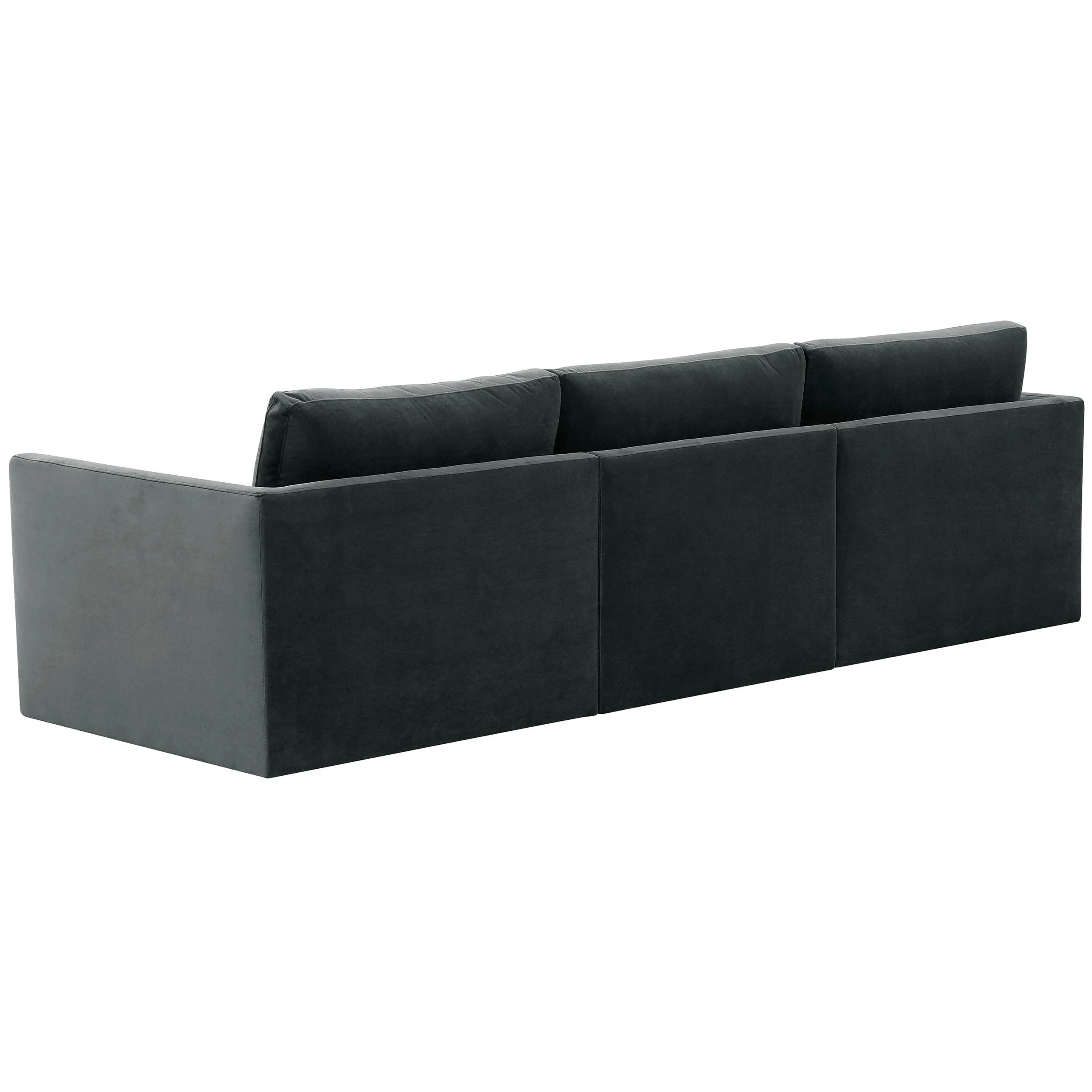 Willow 3 Piece Modular Sofa, Charcoal