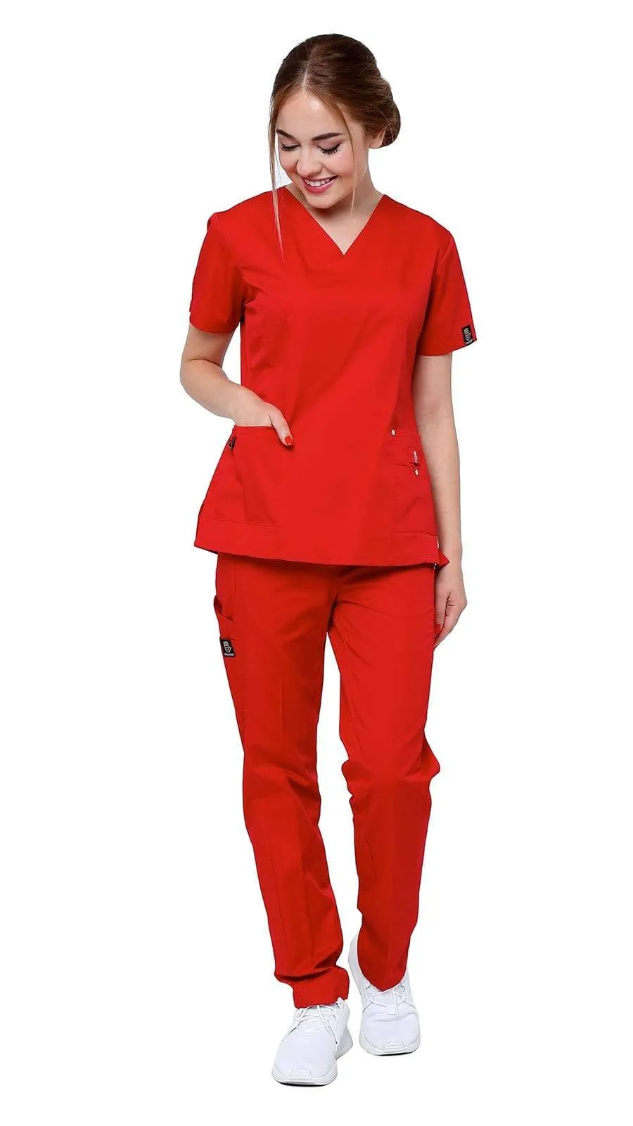 Women's 11 Pocket Slim Fit Uniform Scrubs - Style 408