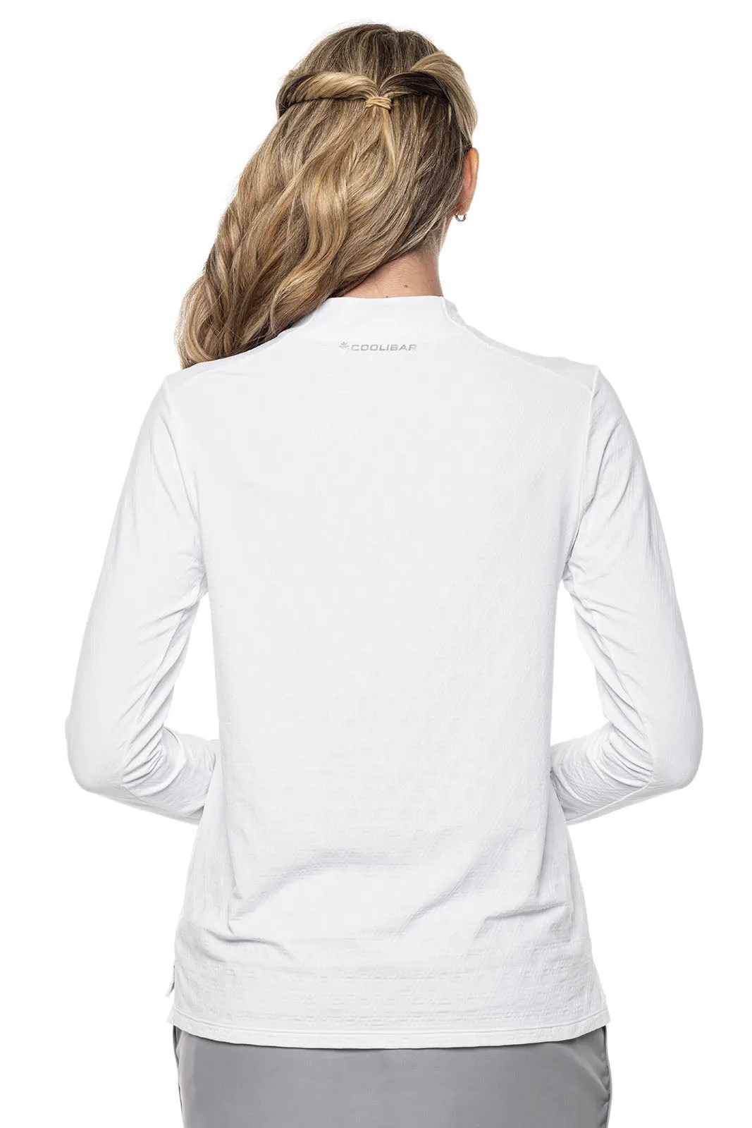 Women's Albatrose Golf Pullover  |  White Diamond Jacquard