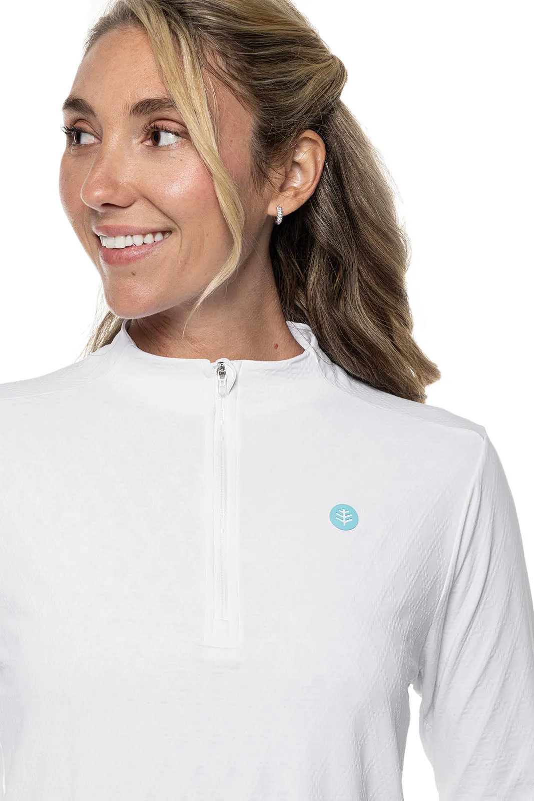 Women's Albatrose Golf Pullover  |  White Diamond Jacquard