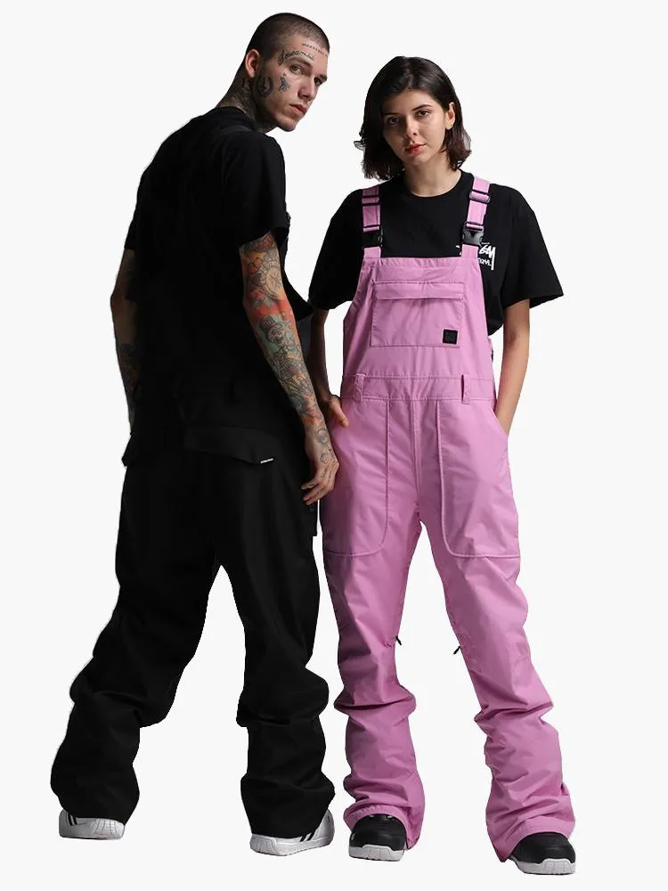 Women's  Gangster Style Pink Snowboard Ski Bibs Pants