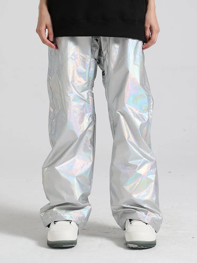 Women's White Dazzling Ski Pants