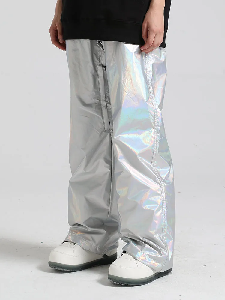 Women's White Dazzling Ski Pants