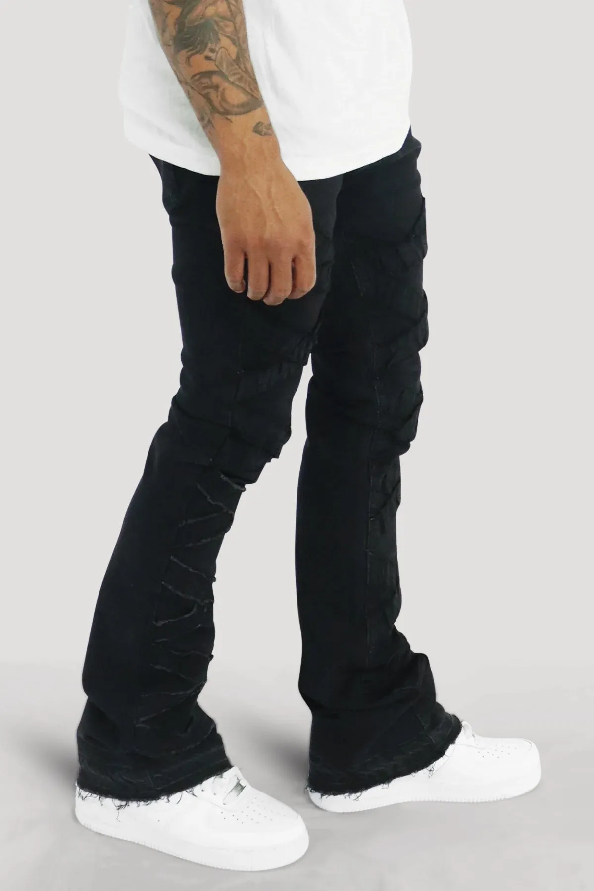 X'D Out Super Stacked Denim (Black Wash)